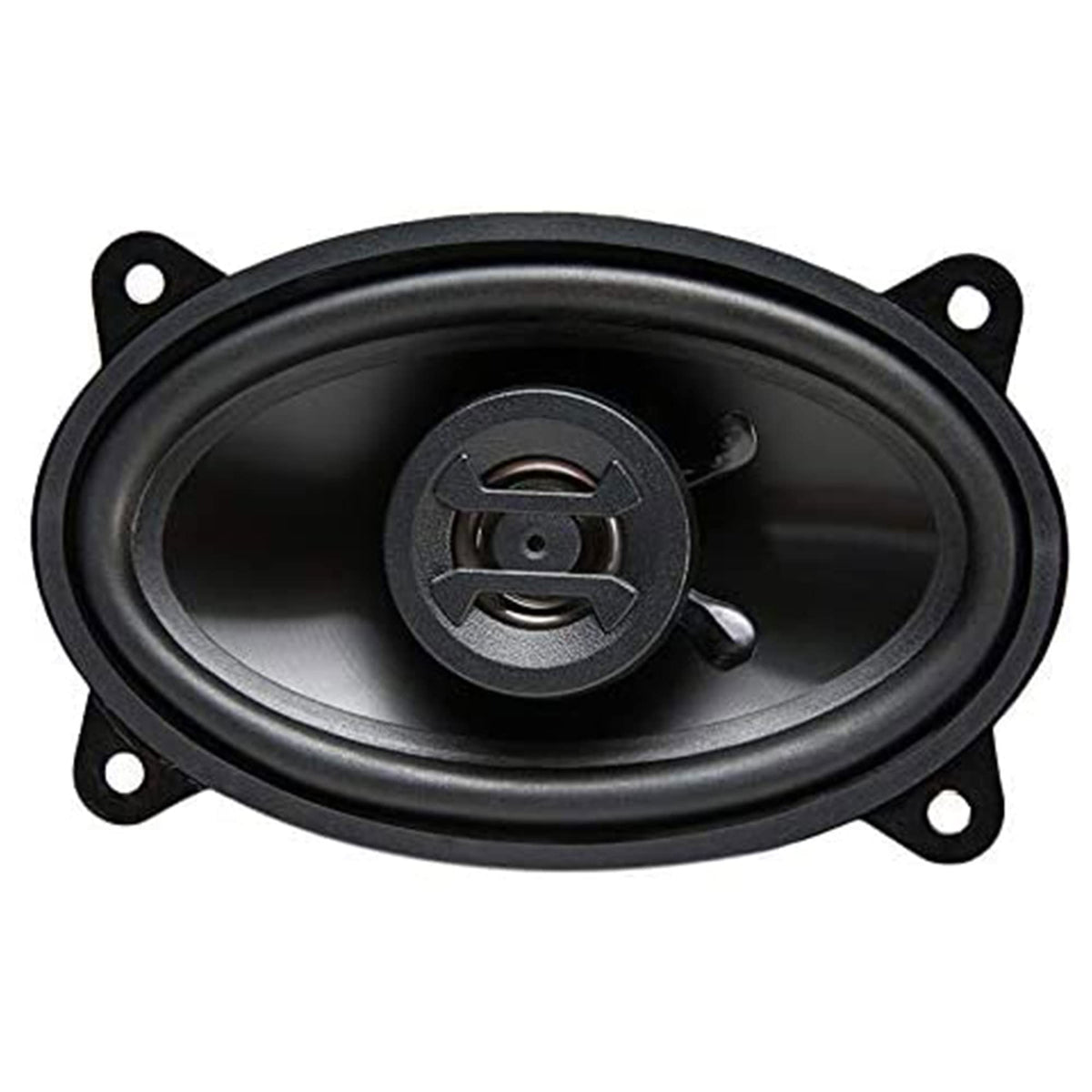 Hifonics Zeus ZS46CX alpha-cellulose woofers provide tight bass and clean midrange.