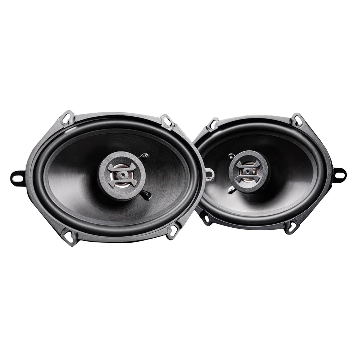 Hifonics Zeus front view showing cone and tweeter, improves clarity