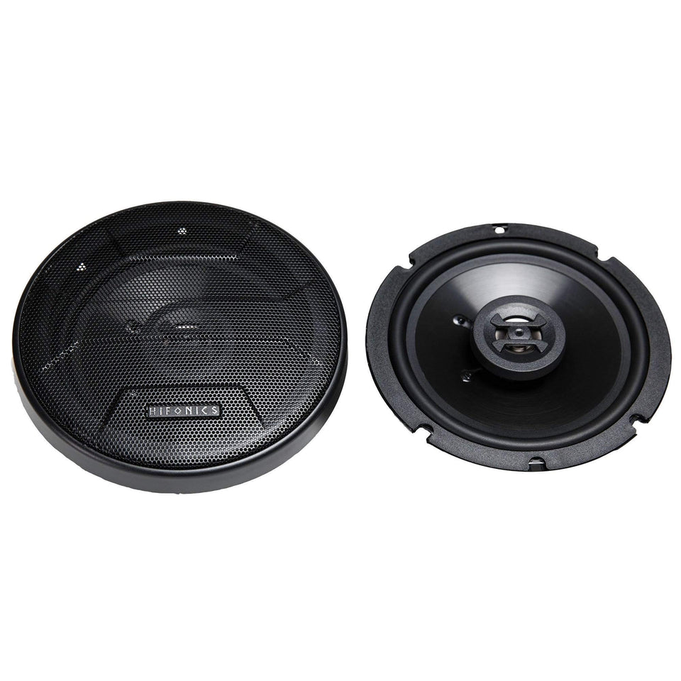 Hifonics Zeus front view showing speaker grille and clean install benefit