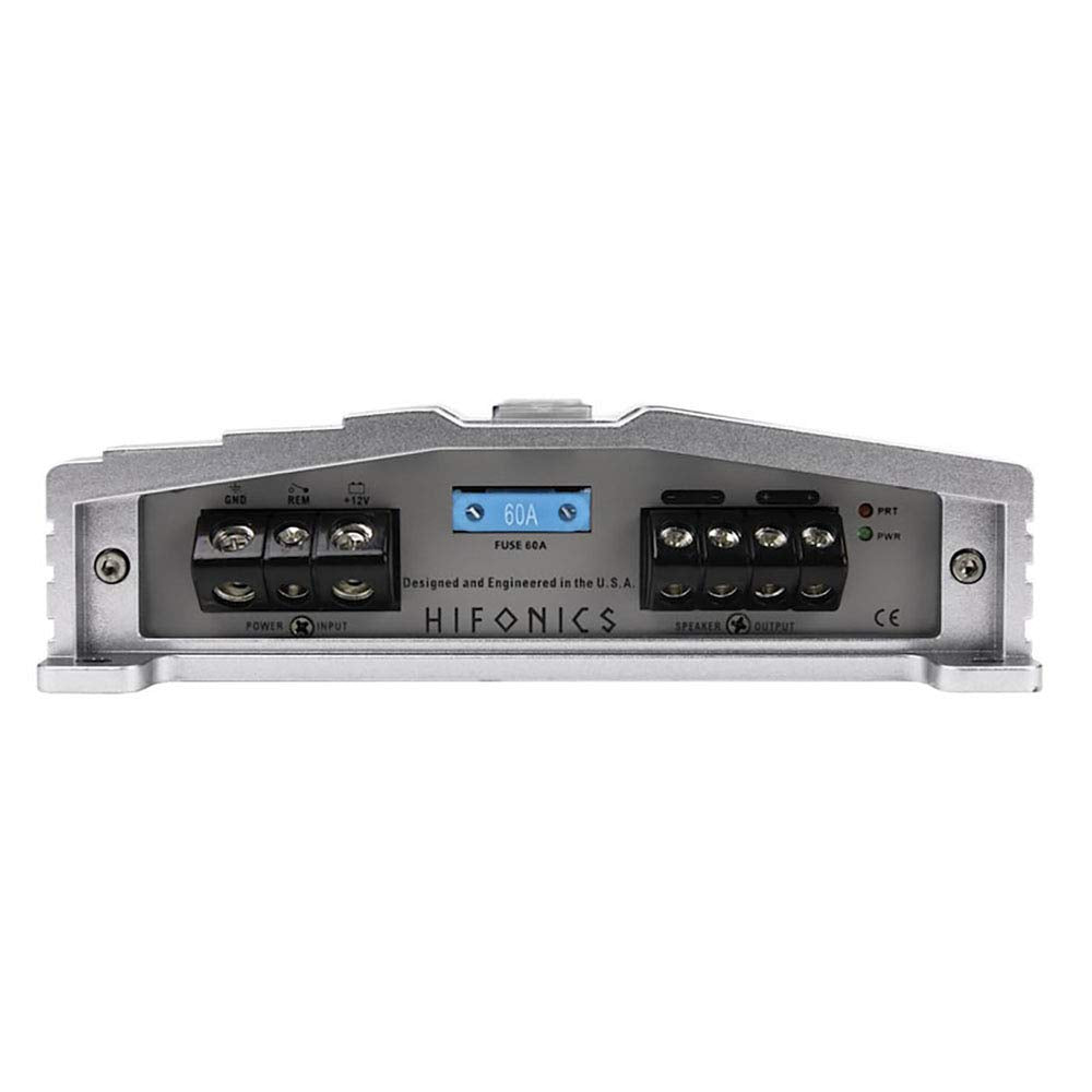 Hifonics ZG-1200.1D heat sink shows efficient cooling for sustained bass.