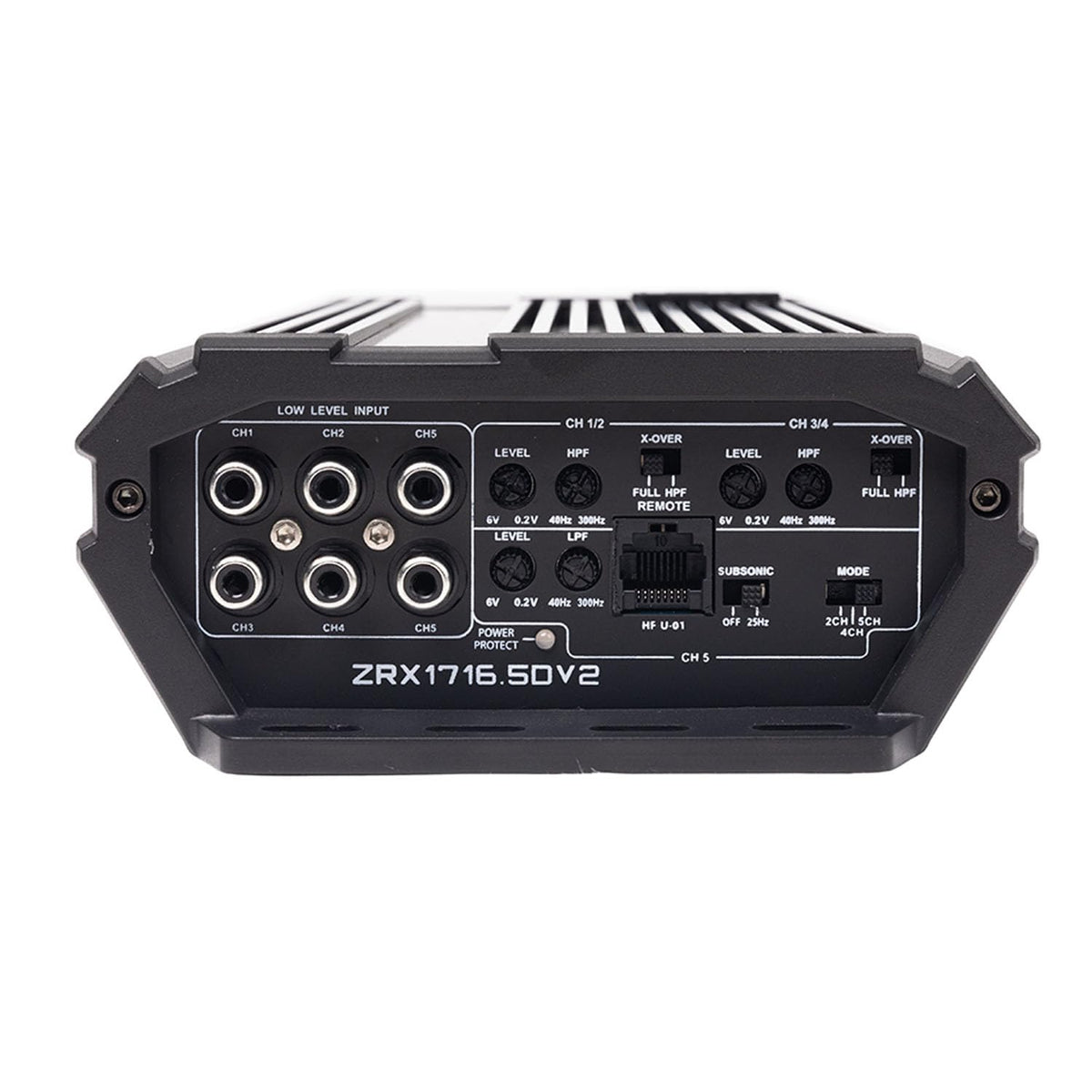 Hifonics ZRX1716-5DV2 top view showing compact footprint for installs.