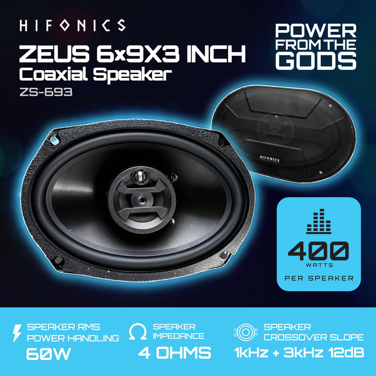 Hifonics rear magnet detail highlighting robust magnetic field for power