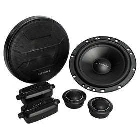 Hifonics Zeus ZS65C front view showing speaker face and grille, improved sound clarity