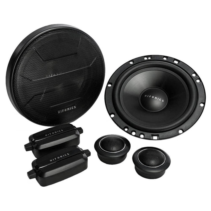 Hifonics Zeus ZS65C front view showing speaker face and grille, improved sound clarity