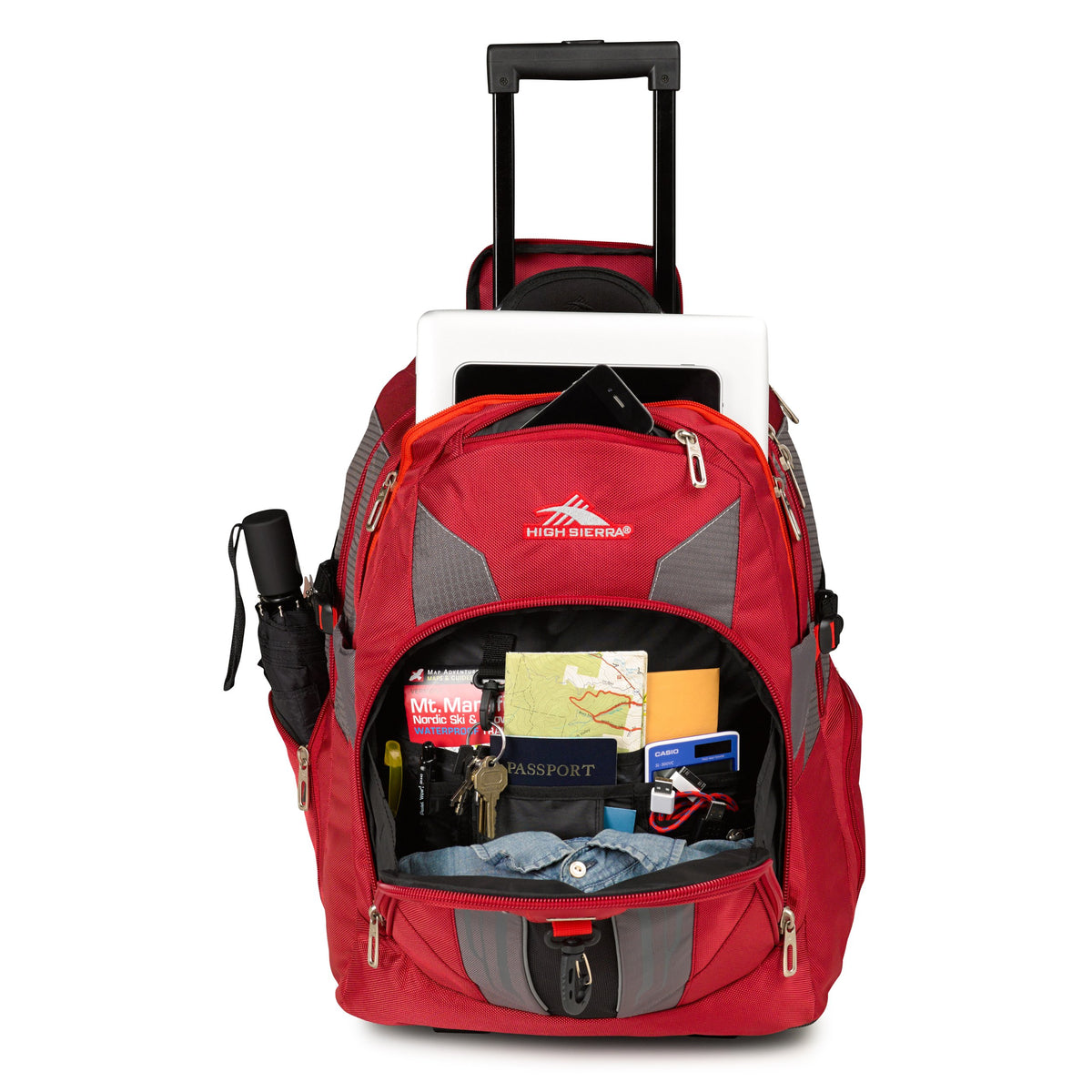 High Sierra XBT laptop compartment securely fits most 17-inch laptops.