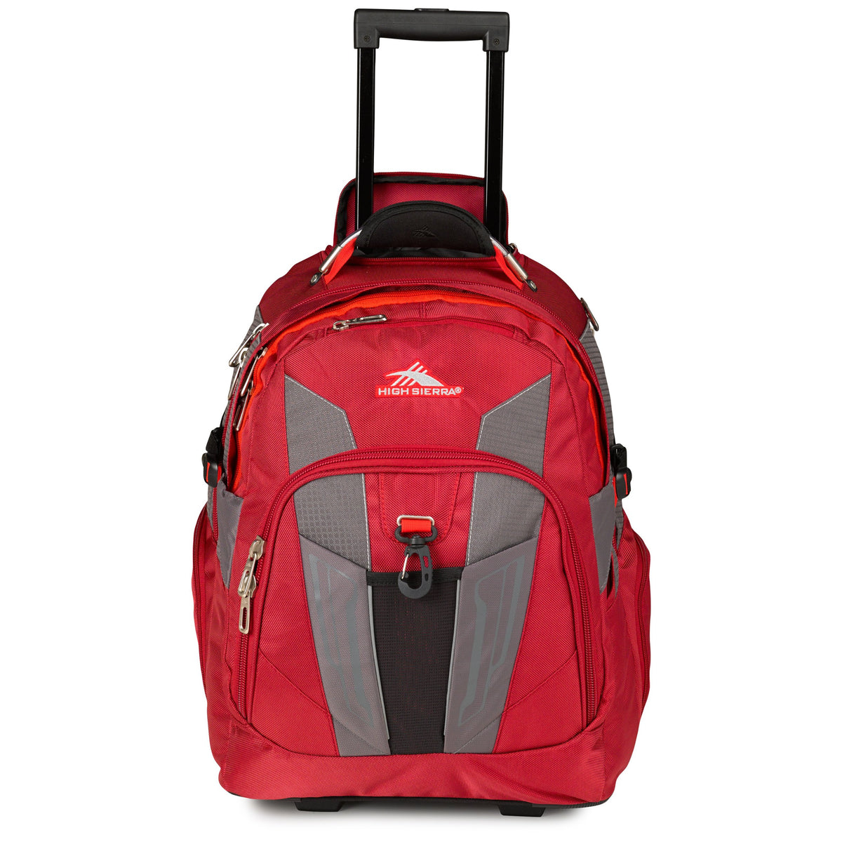 High Sierra XBT wheeled backpack with smooth rolling wheels for easy travel.