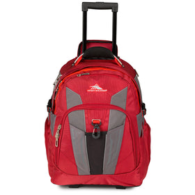 High Sierra XBT wheeled backpack with smooth rolling wheels for easy travel.