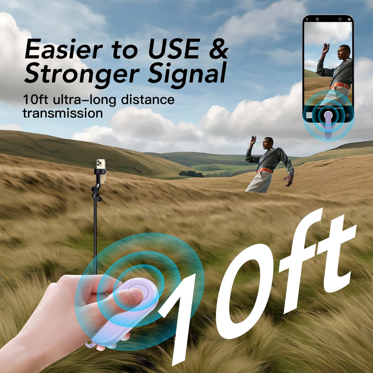 Compact clip-on HIGHGO design held comfortably in hand
