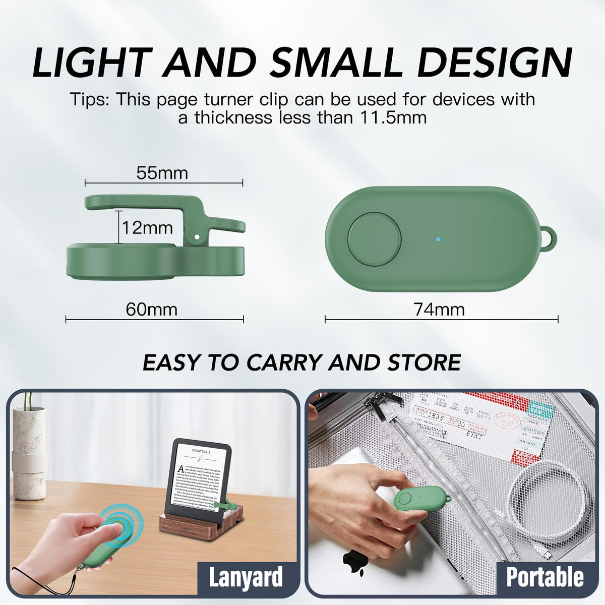 HIGHGO page turner mute button enabling silent reading