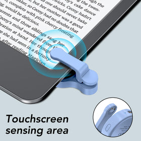 HIGHGO page turner clipped onto a device for convenient hands-free page turning
