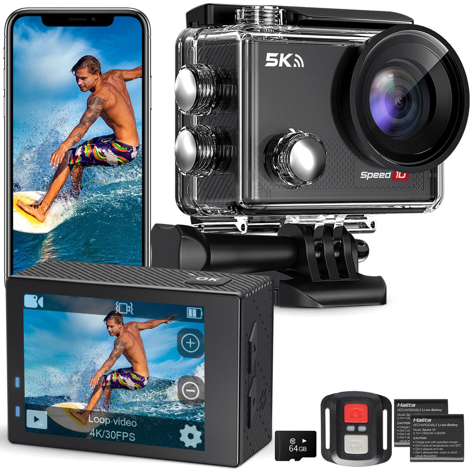 Hiicam action camera 4K waterproof to 131ft for underwater filming