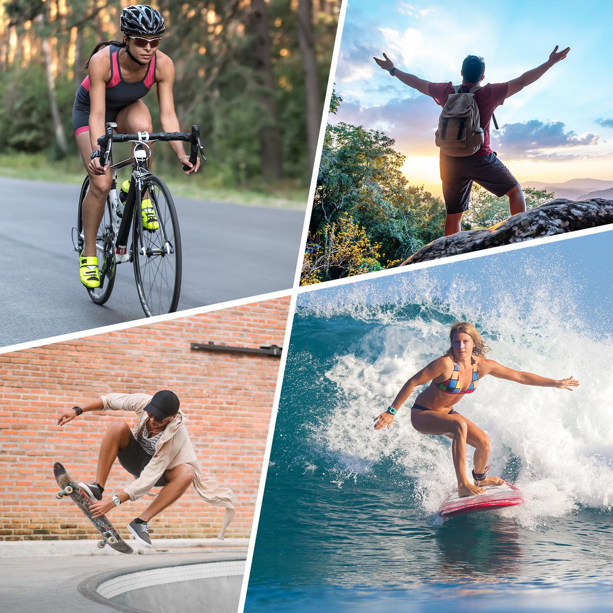 Hiicam action camera mounted on bike helmet for POV footage