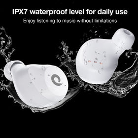 Hikapa X9 earbud placed in ear to show scale and secure fit benefit