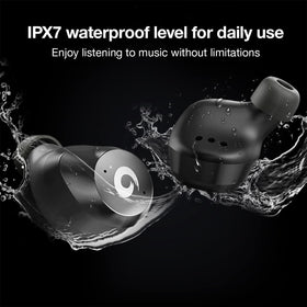 Hikapa X9 earbud worn in ear during run, showing secure fit and comfort