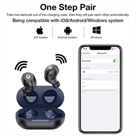 Hikapa X9 water droplets on earbud surface, showcasing sweatproof protection