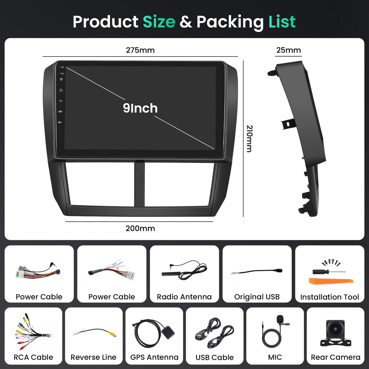 Hikity backup camera support improves parking safety during reversing