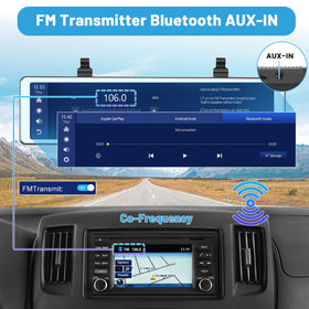 Hikity split-screen showing front and rear 1080p feeds — lets drivers monitor both directions