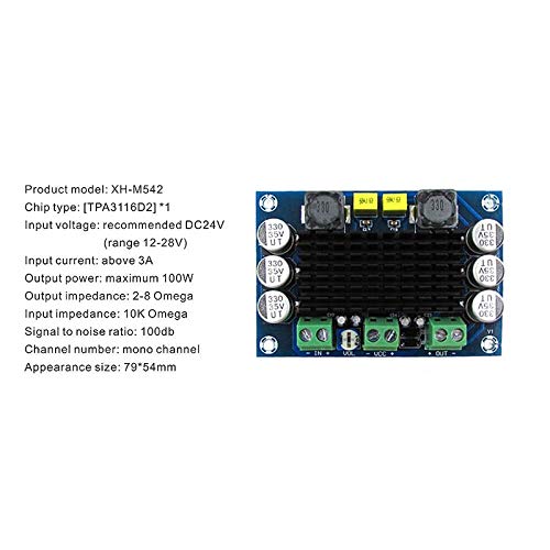 HiLetgo powered board connected to speaker illustrating real-world audio output