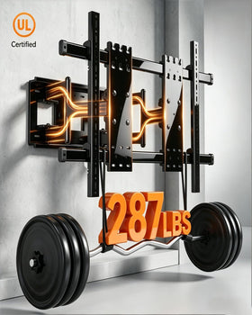 Hillport heavy-duty mount supports up to 287 lbs with a solid wall plate