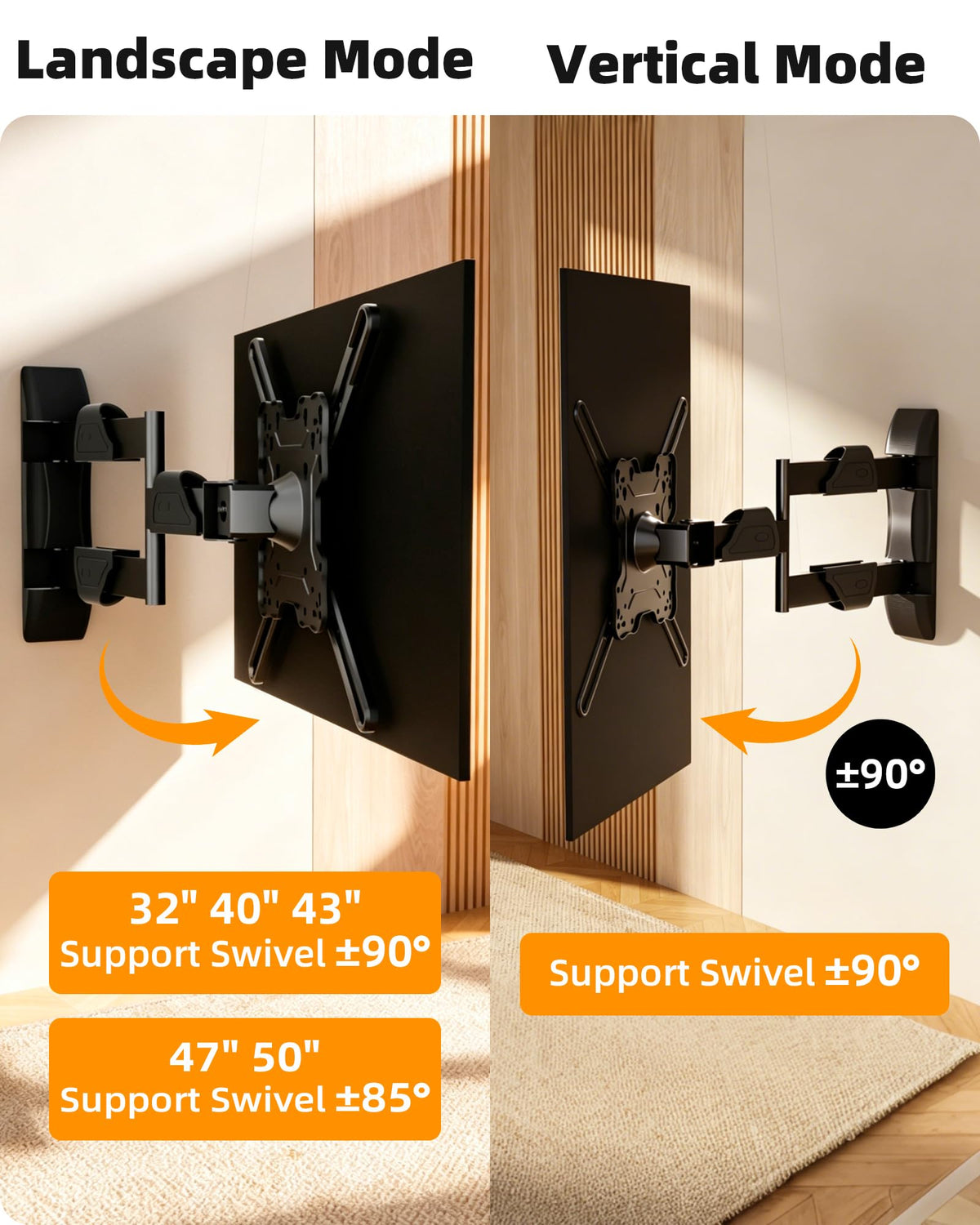 DY3255 tilt and swivel angles reduce glare and improve comfort.