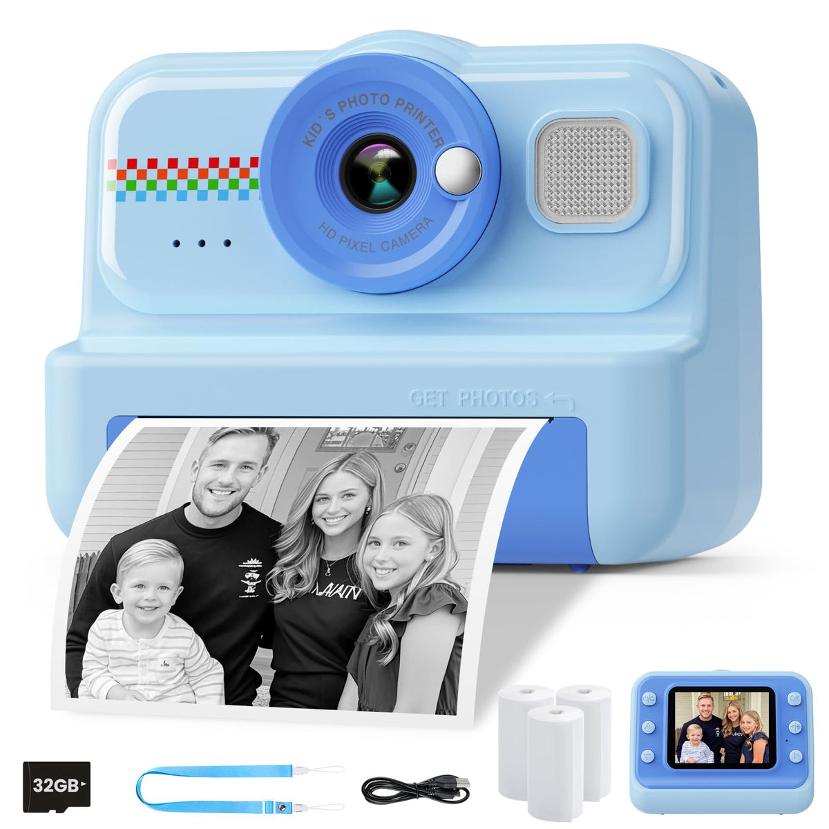 HiMont front view showing lens and colorful body, easy-to-hold design benefit