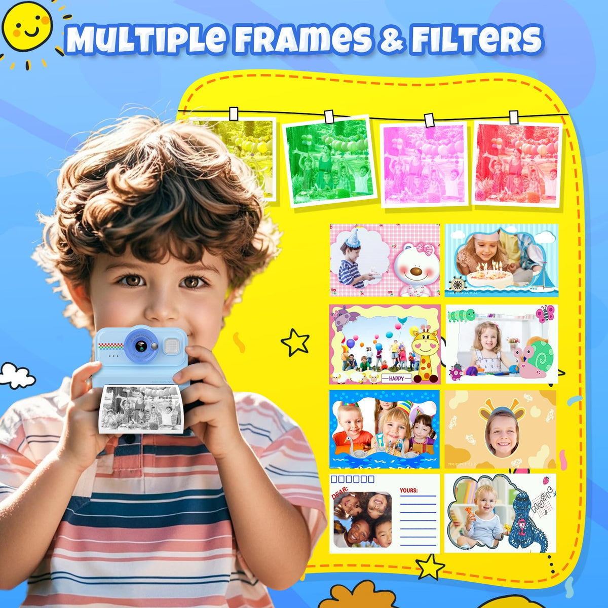 HiMont three paper rolls and color pens included, ready-to-decorate prints benefit