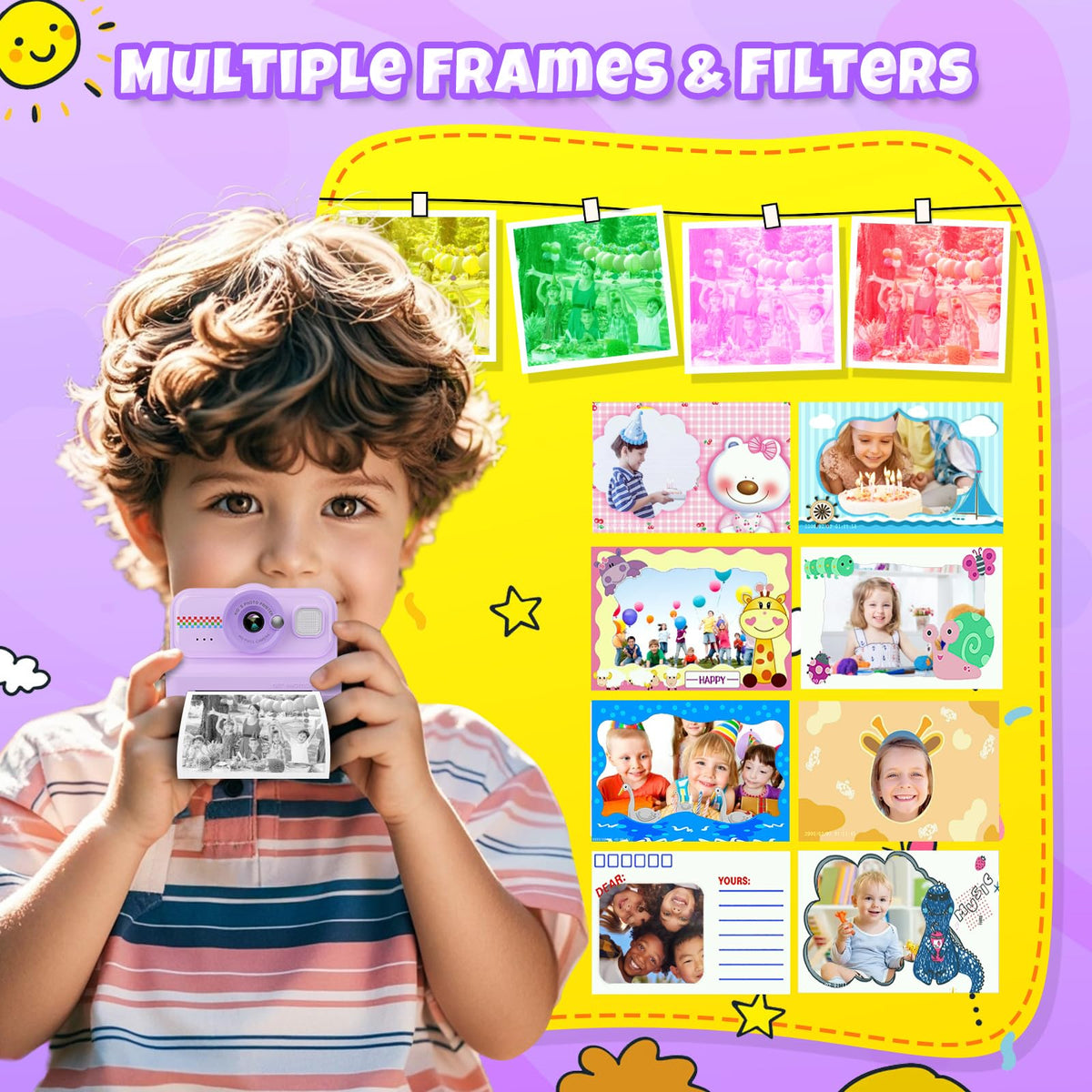 HiMont printed photos decorated with pens showing creativity and keepsake benefit