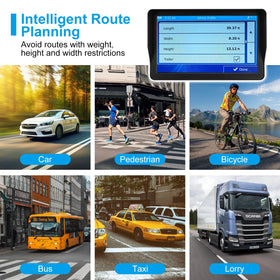 HINYFVOZ vehicle specific routing demonstrating path options for cars trucks RVs