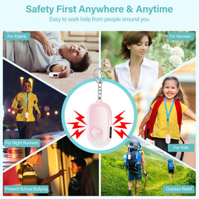 Hion IP44 waterproof safety alarm, durable for rain and sweat during workouts.