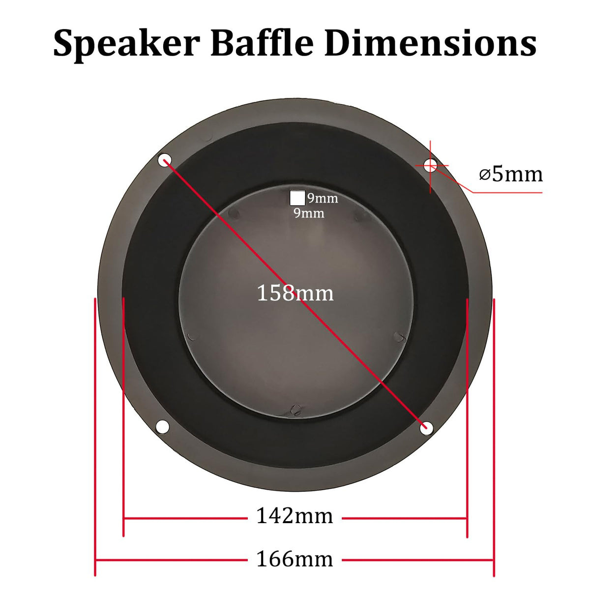 HiQltyla 6-5 inch car audio baffle focuses sound, reduces panel resonance.