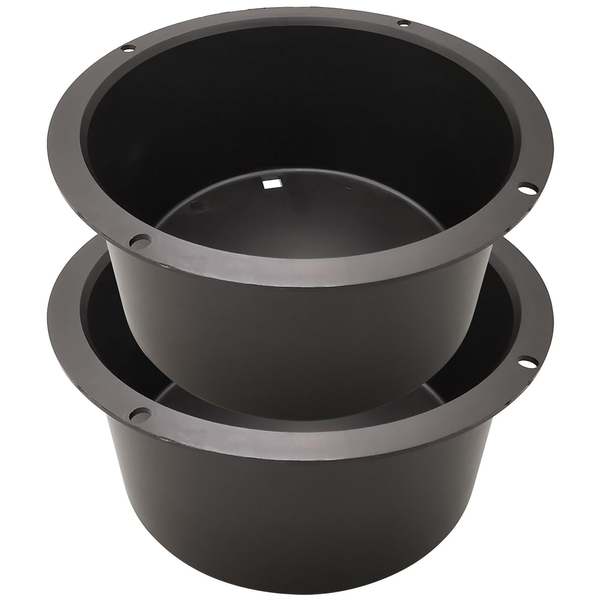 HiQltyla 6-5 inch speaker baffle, round black, pack of 2 for stable mounting.