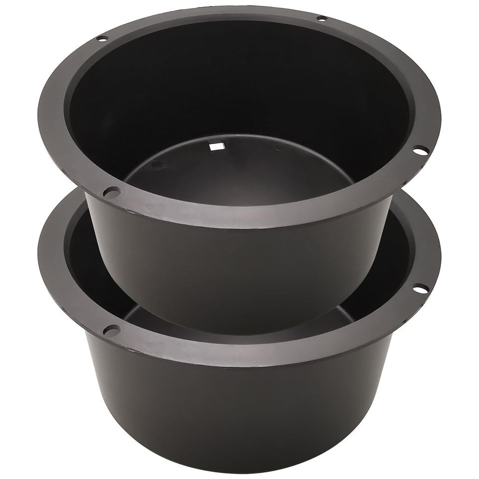 HiQltyla 6-5 inch speaker baffle, round black, pack of 2 for stable mounting.