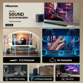 AX3120Q remote EQ modes for Movie and Music profiles.