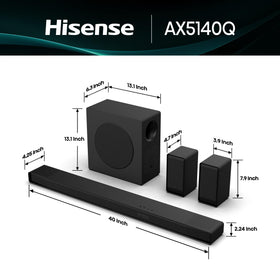 Hisense AX5140Q wireless subwoofer delivering deep bass