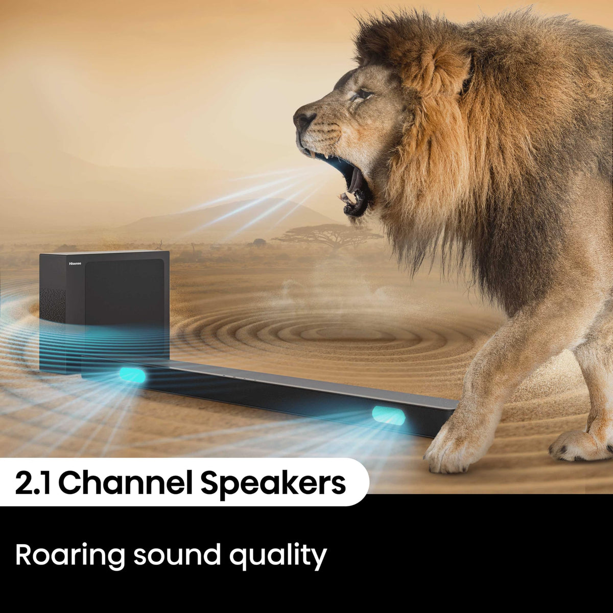 Hisense HS2100 DTS Virtual:X mode boosts spatial sound for games and movies.
