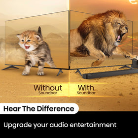 Hisense HS2100 EQ modes panel shows seven presets for optimized audio.