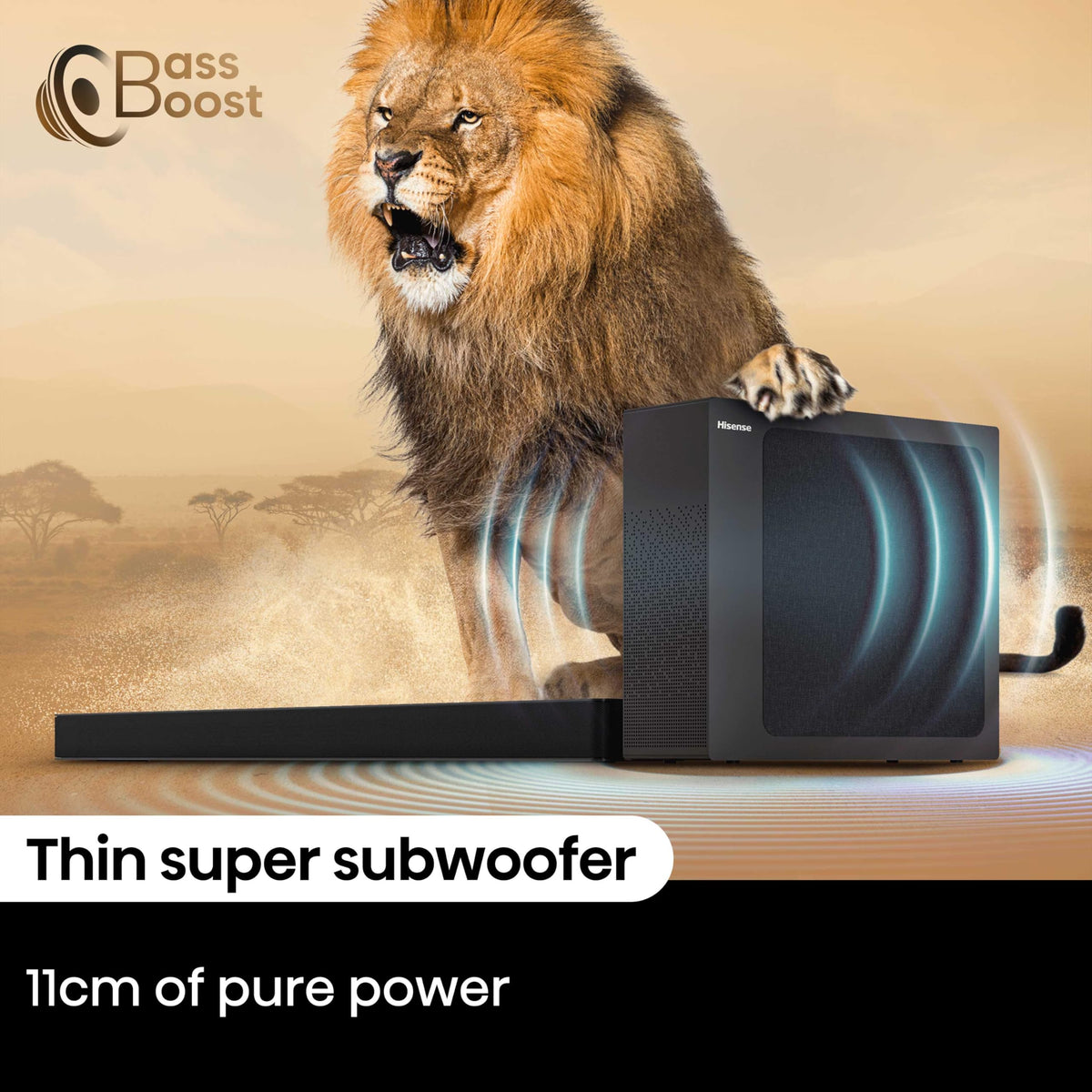 Hisense HS2100 HDMI ARC connection simplifies TV audio with a single cable.