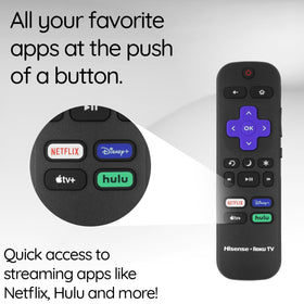Hisense Roku TV IR remote back view shows solid build