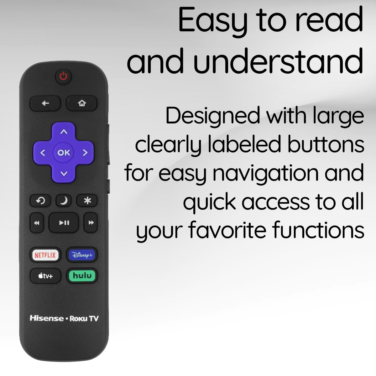 Hisense Roku TV IR remote in use controlling streaming apps smoothly