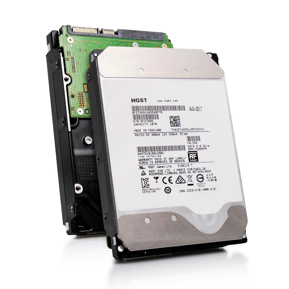 Hitachi Ultrastar DC HC510 10TB top view for data center use.