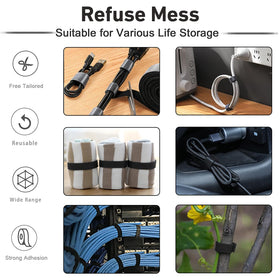 Hitotsu cable management in an office setup with tidy cables neatly bound