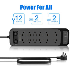 HITRENDS USB-A and USB-C ports for convenient mixed-device charging