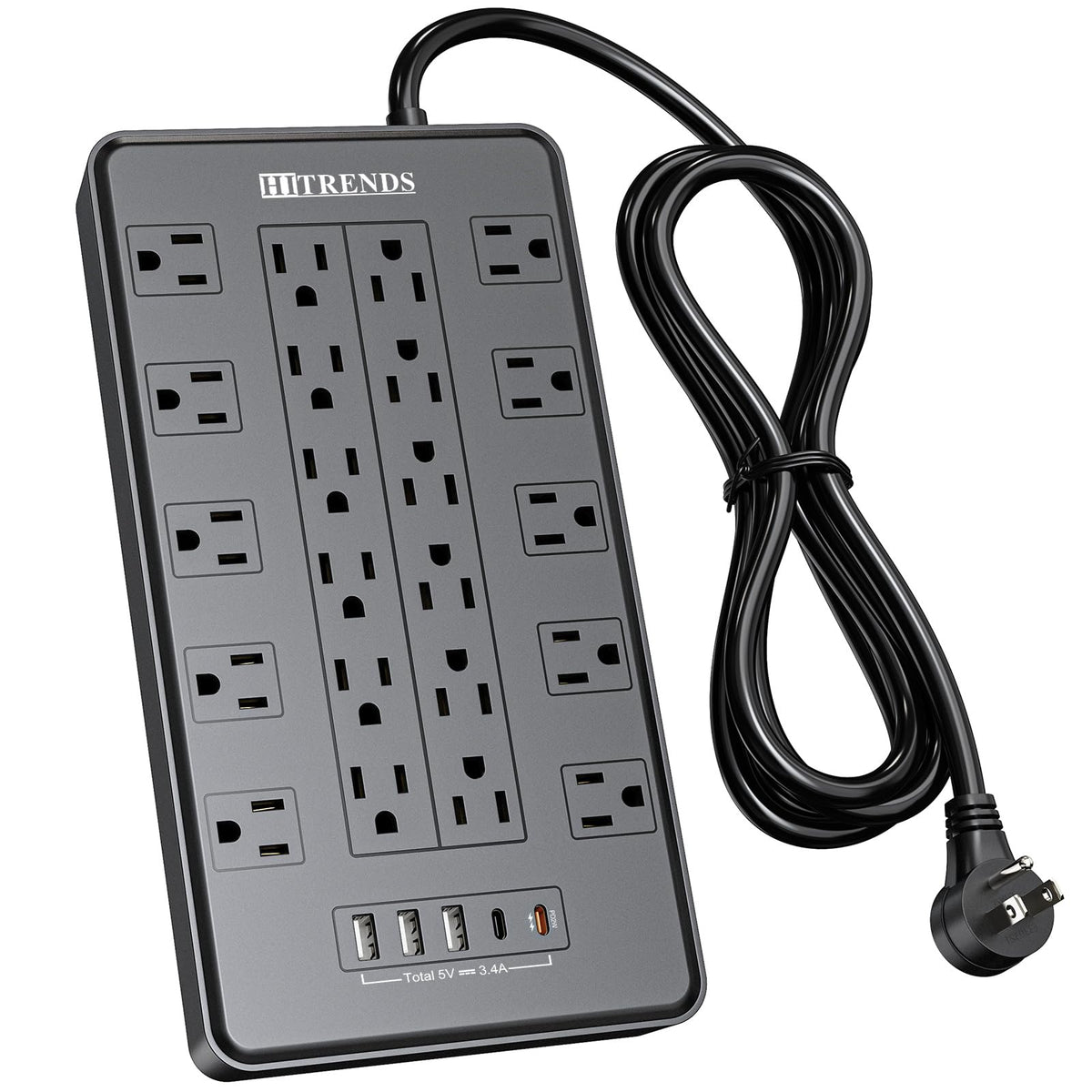HITRENDS power strip in a home office setup