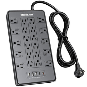 HITRENDS power strip in a home office setup