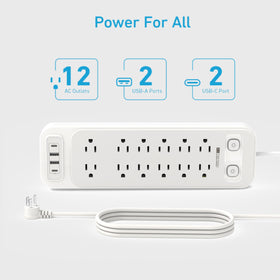 HITRENDS two USB-C and two USB-A ports for convenient device charging.