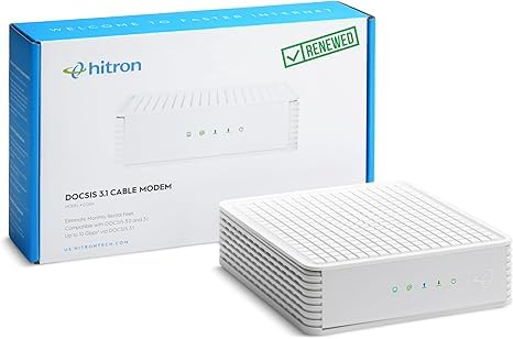 Hitron CODA modem connected to coax outlet for quick setup and fast internet