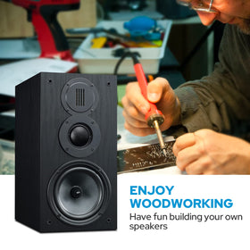 HiVi-Swans DIY 3-Way speaker side panel highlighting easy room fit