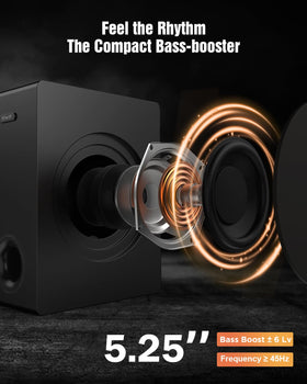 Hiwill A41 5.25-inch wired subwoofer enhancing bass depth