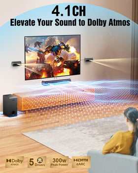 Hiwill A41 with subwoofer delivering deep bass and room-filling sound