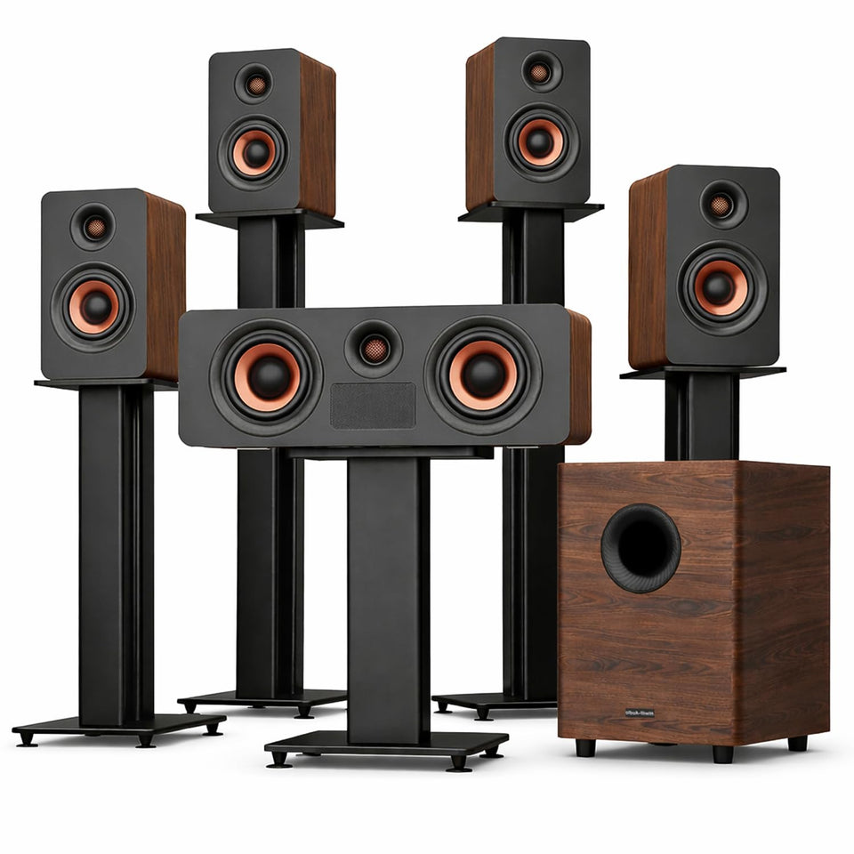 Hiwill-Audio M514 front panel view showing refined finish and clear channel separation.